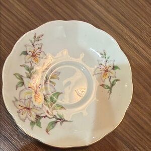 Floral Ivory Saucer